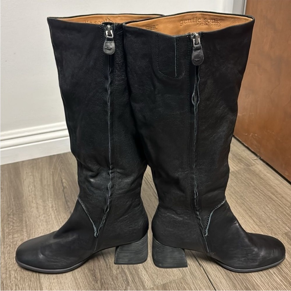 Gentle Souls by Kenneth Cole Women's Sacha Knee High Boots Black Sz 11
